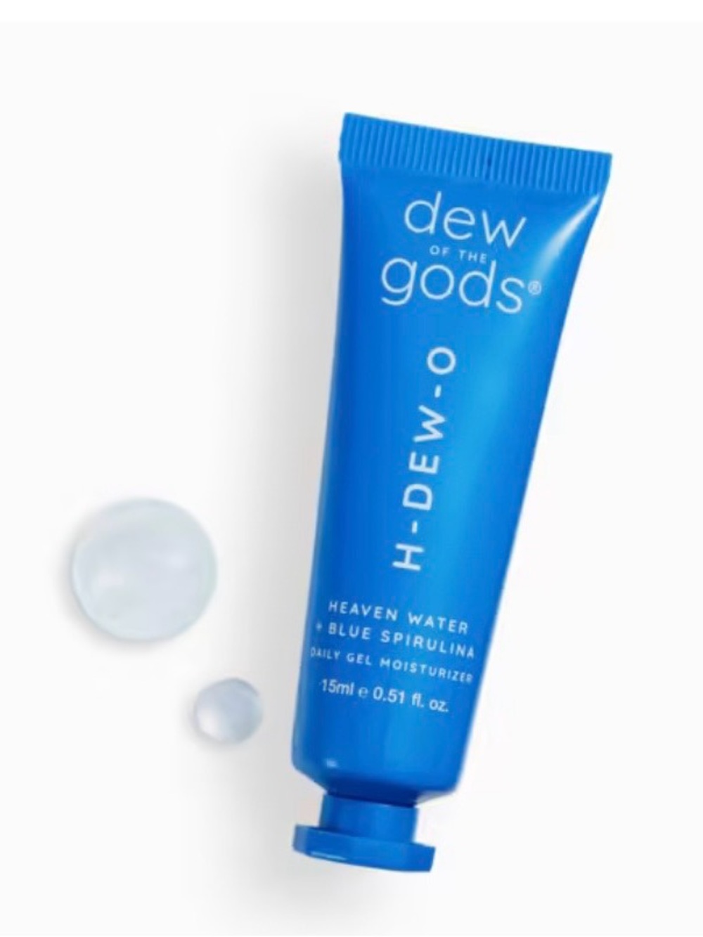 Dew of the gods h-dew-o blue spirulina gel moisturizer